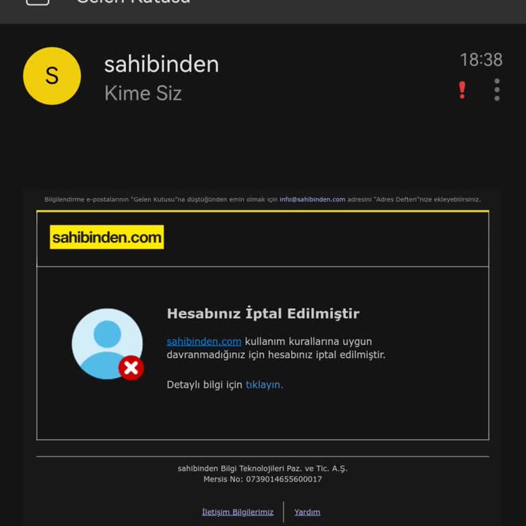 E-Devlet Onayına Rağmen Sahibinden.com Hesabım Sürekli Kapatılıyor
