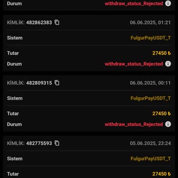 Çekim Talebim Keyfi Olarak Reddedildi, Lisans Bilgileri Şüpheli