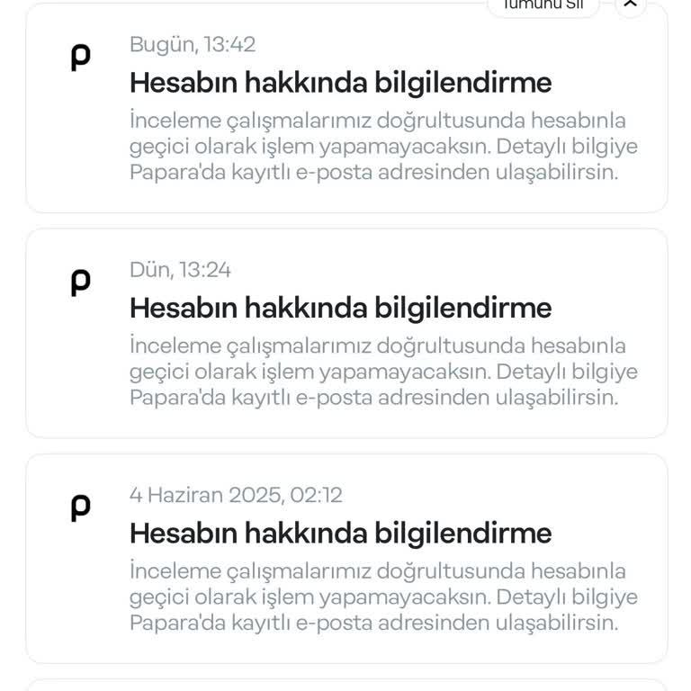 Papara Hesabının Uzun Süre Kullanılamaması Ve Mağduriyet