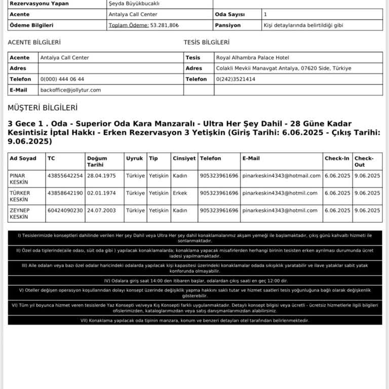 Royal Alhambra Palace Otelinde Resepsiyon Sorunu Ve Kötü Hizmet Deneyimi