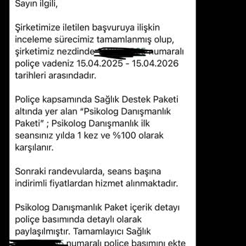 Tamamlayıcı Sağlık Sigortasında Psikolojik Danışmanlık Hizmetinden Yararlanamama Ve Destek Eksikliği