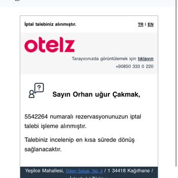 Otelz.com Üzerinden Yapılan Rezervasyon Sonrası Otelde Mağduriyet Yaşadım