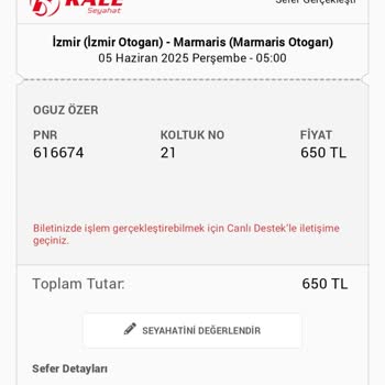 Otobüs Rötarı Ve Eksik Bilgilendirme Nedeniyle Maddi Zarara Uğradım