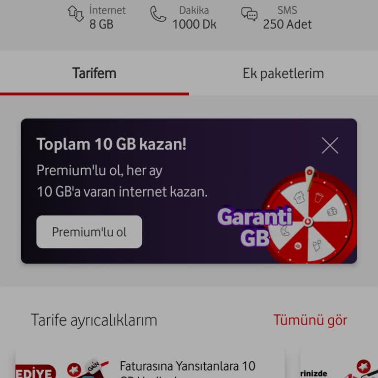 Tarife Seçeneklerinin Görünmemesi Ve Yüksek Fatura Mağduriyeti