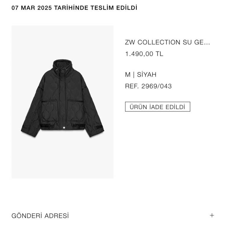 Zara Gift Kart İadem Kayıp Mağduriyetim Giderilmiyor