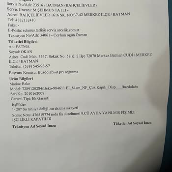 Beko Buzdolabı Arızası Dört Yıldır Çözülemedi, Mağduriyetimiz Sürüyor