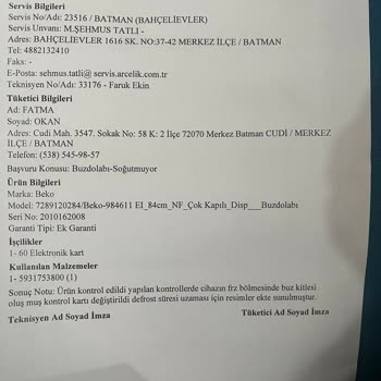 Beko Buzdolabı Arızası Dört Yıldır Çözülemedi, Mağduriyetimiz Sürüyor