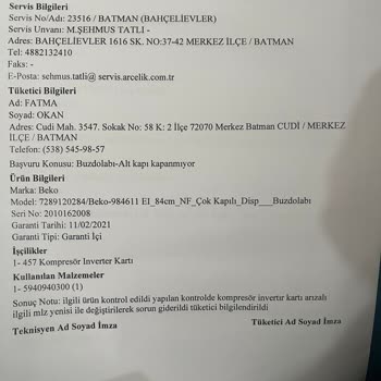Beko Buzdolabı Arızası Dört Yıldır Çözülemedi, Mağduriyetimiz Sürüyor