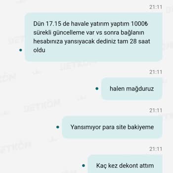 Betkom Yatırdığım Para Hesabıma Geçmedi Net Bilgi Verilmiyor