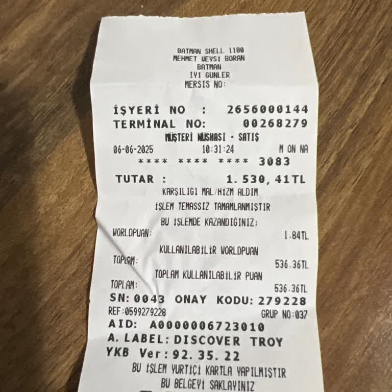 Shell Akaryakıt Kampanya Kodunun Fişte Bulunmaması Nedeniyle Kampanyaya Katılamama