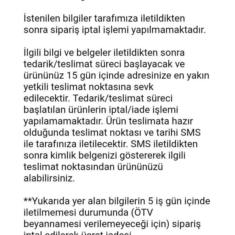 A101'den Alınan Volta Vs2 Siparişim 1 Aydır Teslim Edilmedi Ve Bilgi Alamıyorum