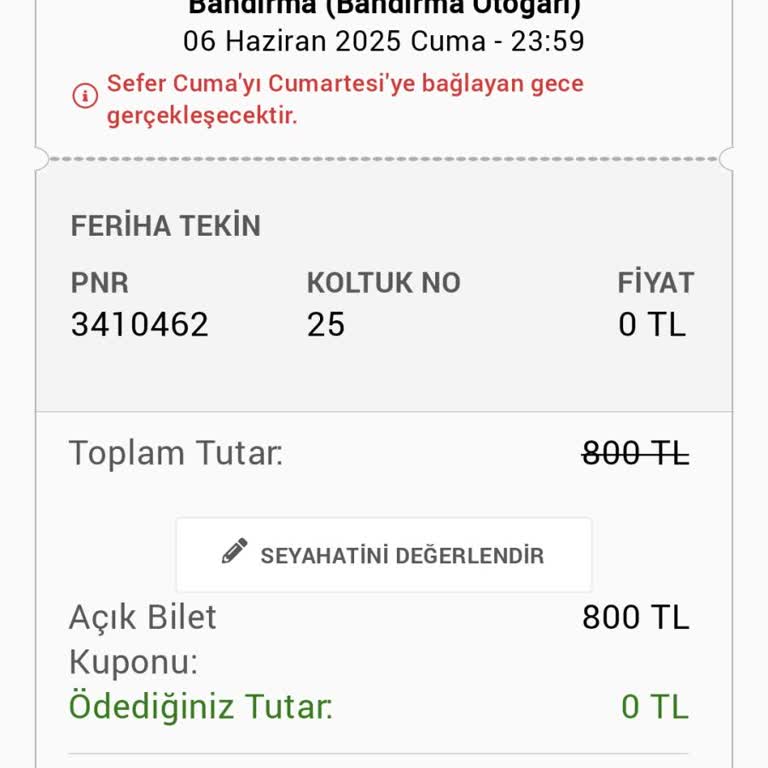 Otobüsün Erken Kalkması Ve Personelin Kaba Davranışı