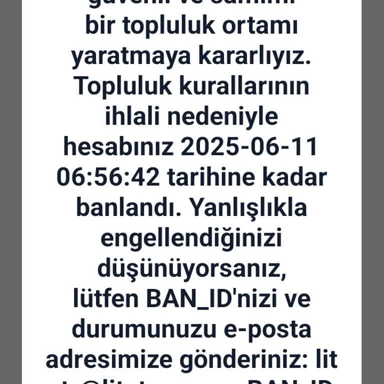 Sebepsiz Yere Banlandım Hesabıma Erişemiyorum