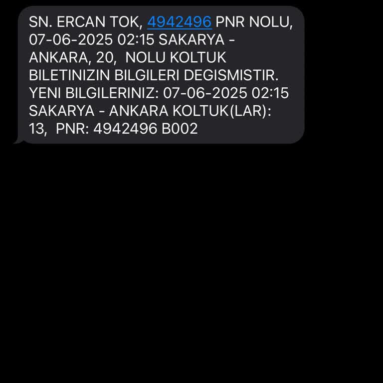 Biletimdeki Koltuk Değiştirildi, Terminalden Alınmadım