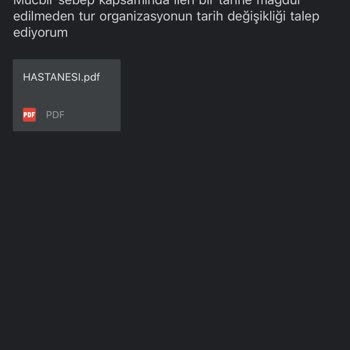 Hastalık Nedeniyle Katılamadığım Tura İade Engeli