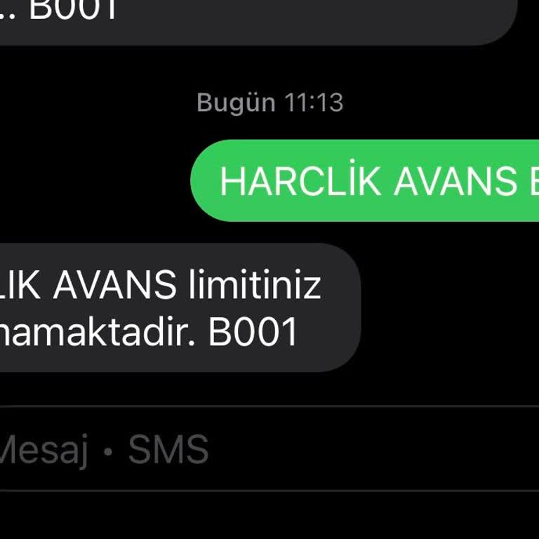 Harçlık Avans Özelliği Olmasına Rağmen Kullanamıyorum
