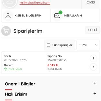 Satın Aldığım Kask Stokta Olduğu Halde Teslim Edilmedi, Param İade Edildi
