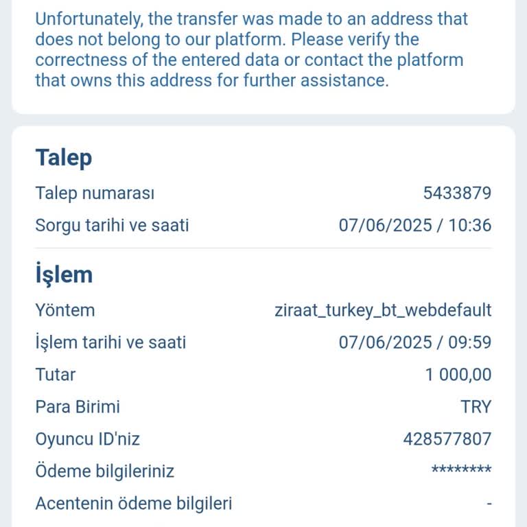 1xBet Mobil Uygulama Üzerinden Yapılan Para Yatırma İşleminde Hesap Uyumsuzluğu Ve Destek Sorunu