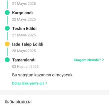 Dolap Uygulamasında Satış Ücretim Yatırılmadı Ve Kargo Bilgilendirmesi Eksik