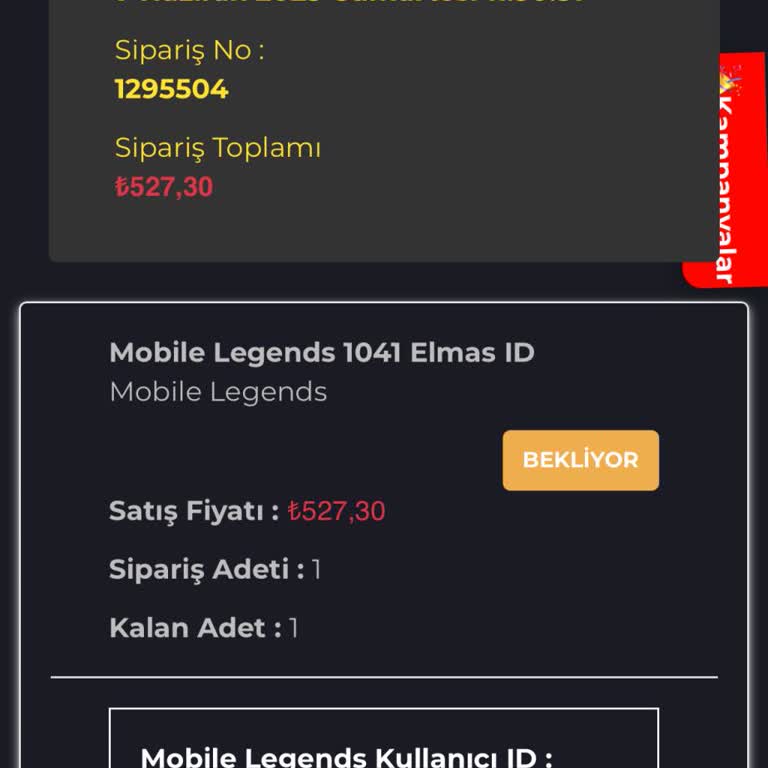 Foxngame'den Alınan Mobile Legends Elmasları Teslim Edilmiyor, Destek Yanıtsız