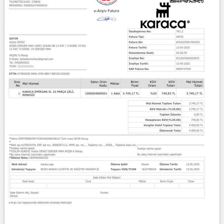 Anneler Günü Kampanyasında Eksik Ürün Mağduriyeti Yaşadım