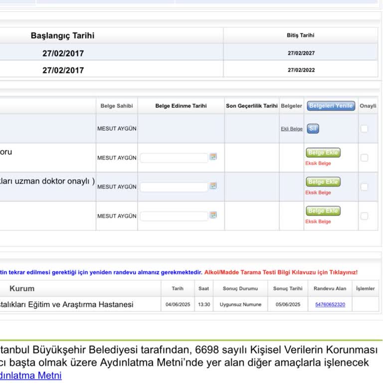 Psikoteknik Testte Uygunsuz Numune Mağduriyeti Ve Açıklama Talebi