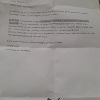 Yeni Sezon Puma Ayakkabının Kısa Sürede Yırtılması Ve Mağaza İlgisizliği