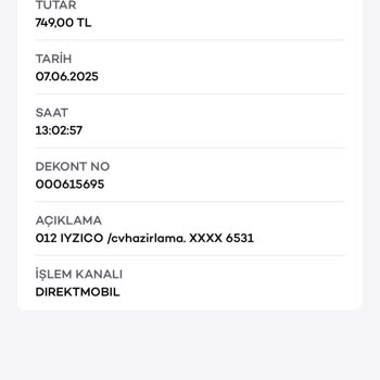 CV Hazırlama Uygulamasında Bilgim Dışında Ücret Kesintisi