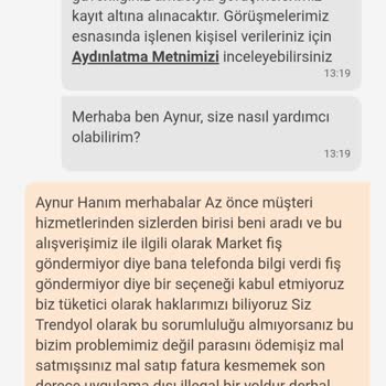 Trendyol GO Ve Mopaş'tan Kalitesiz Ürün, Fiş/Fatura Sorunu Ve İlgisiz Müşteri Hizmeti