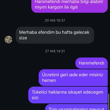 Sipariş Verip Ürünlerimi Teslim Alamadım