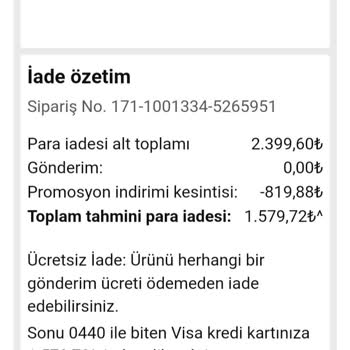 İade Edilen Ürünün Ücretinin Gecikmeli Olarak İade Edilmesi