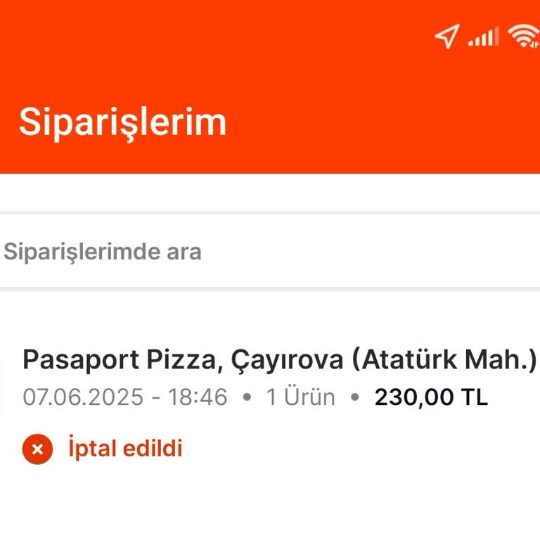 Migros Yemek Siparişim İptal Edildi, Mağdur Edildim