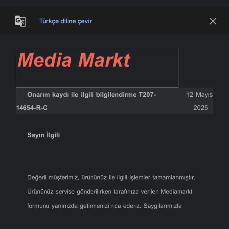 Saat Onarımında Karşılaşılan Sorun ve Sunulan Çözüm Hakkında Şikayet