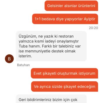 Bereket Döner Siparişimde Sadece Lavaş Gönderildi, Ürün Teslim Edilmedi