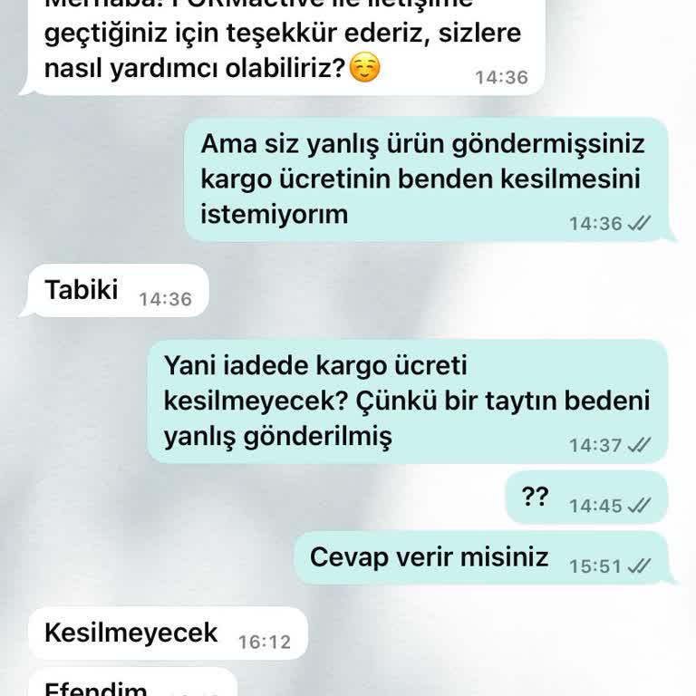 Yanlış Beden Gönderimi Ve Geciken İade Ücreti