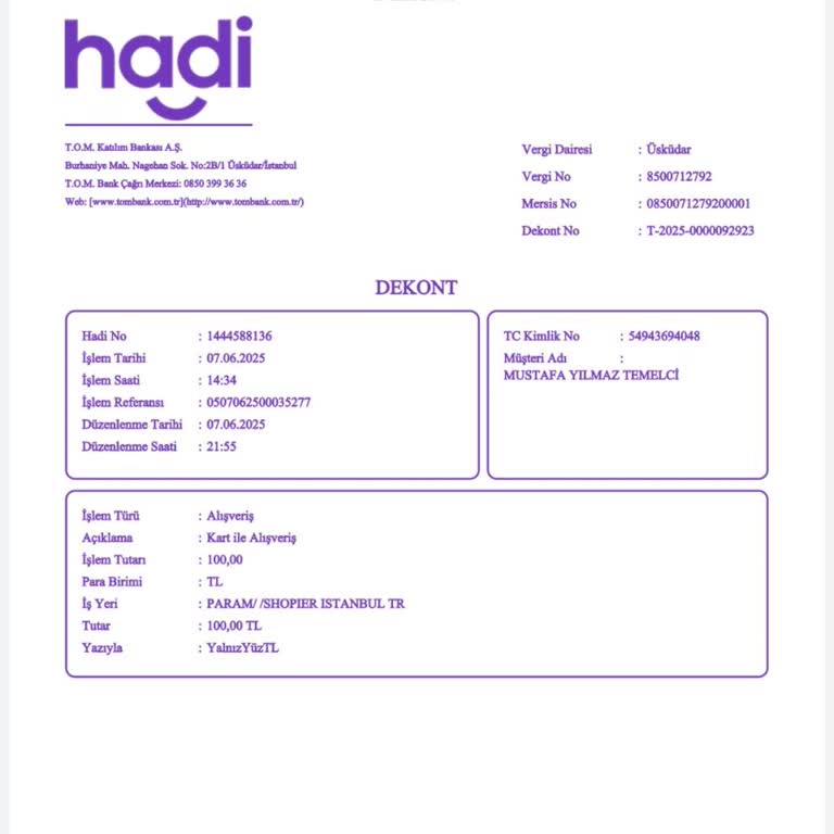 Yatırdığım 100 Lira Hesabıma Geçmedi, Paramı Geri İstiyorum