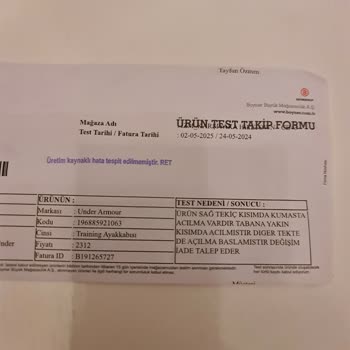 Boyner'den Alınan Under Armour Ayakkabının 1 Yılda Deforme Olmasına Rağmen Garanti Dışı Bırakılması