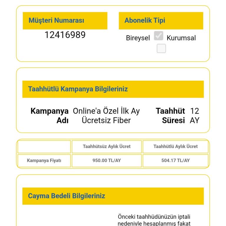 Superonline Taahhüt Yenilemede Haksız Cayma Bedeli Şoku
