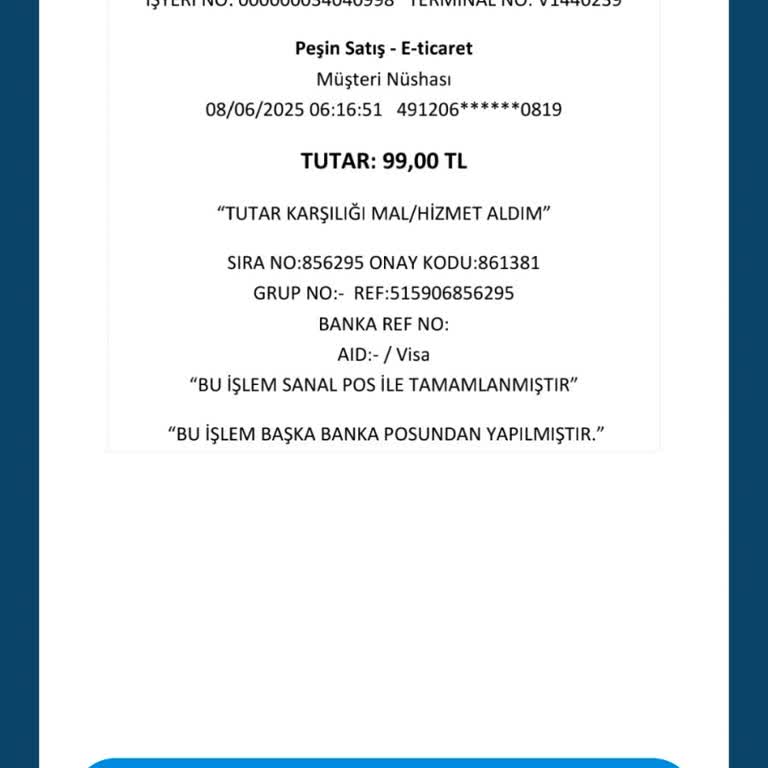 Onayım Dışında Çekilen Ücretin Açıklamasını Ve İadesini Talep Ediyorum