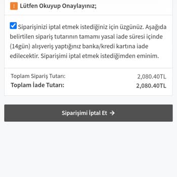 Modaselin İptal Edilen Siparişin İadesi 14 İş Günü Geçmesine Rağmen Yapılmadı