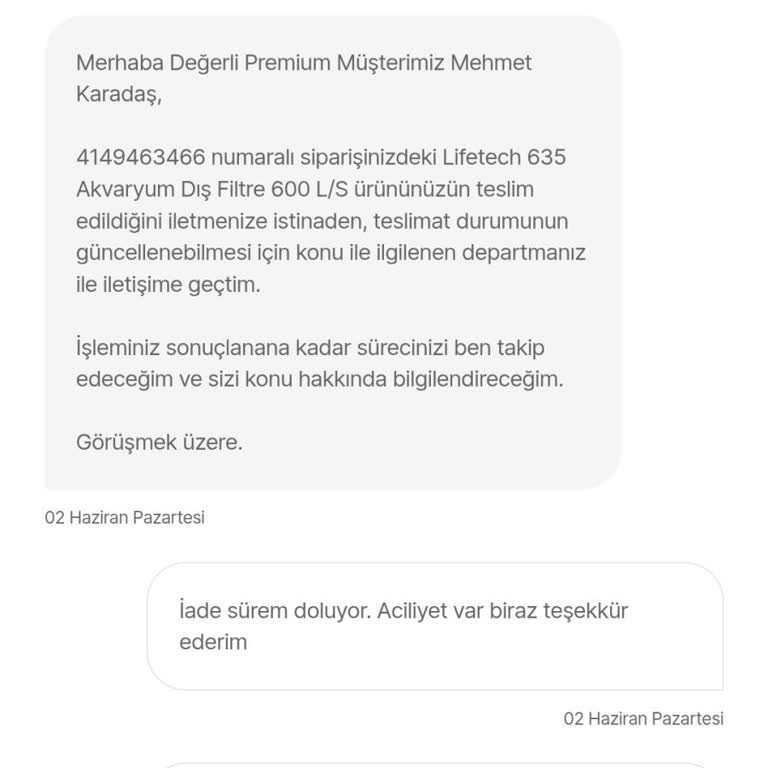 Hepsiburada İade Talebim Teslimatta Hata Nedeniyle Reddedildi, Çözüm Sunulmuyor