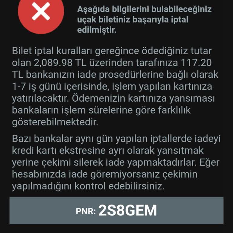 Bilet İptalinde Haksız Kesinti Ve Para İadesi Sorunu