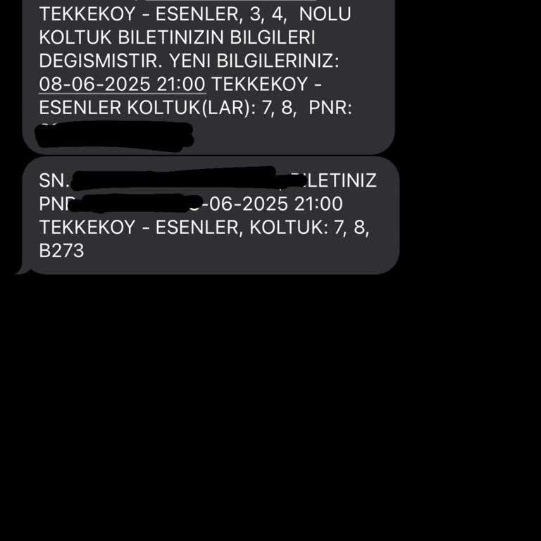 Aldığım Otobüs Biletinin Koltuk Ve Saatinin Sebebsizce Değiştirilmesi