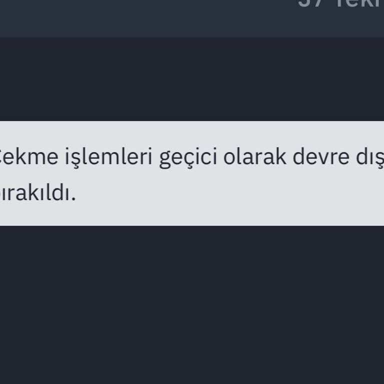 Binance TR Hesabımda Para Çekme İşlemi Süresiz Olarak Engellendi