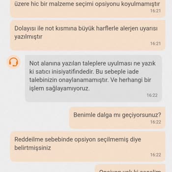 Alerjen Uyarısına Rağmen Mayonezli Ürün Gönderildi, İade Ve Değişim Reddedildi