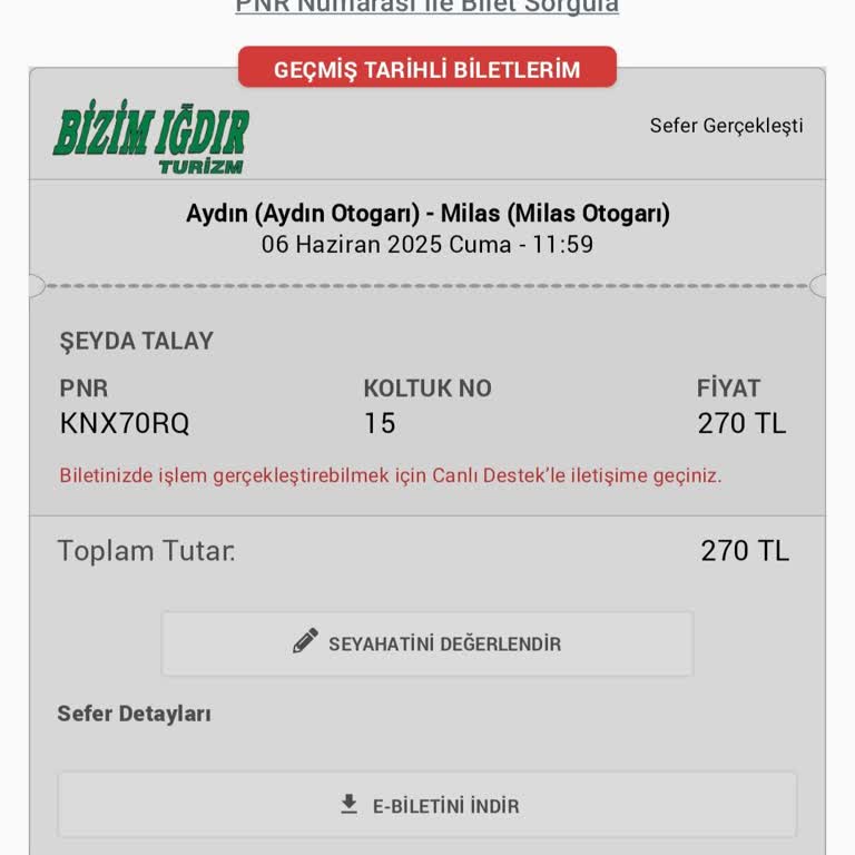 Otobüsün Erken Kalkması Ve Bilet Ücretinin İade Edilmemesi Mağduriyet Yarattı