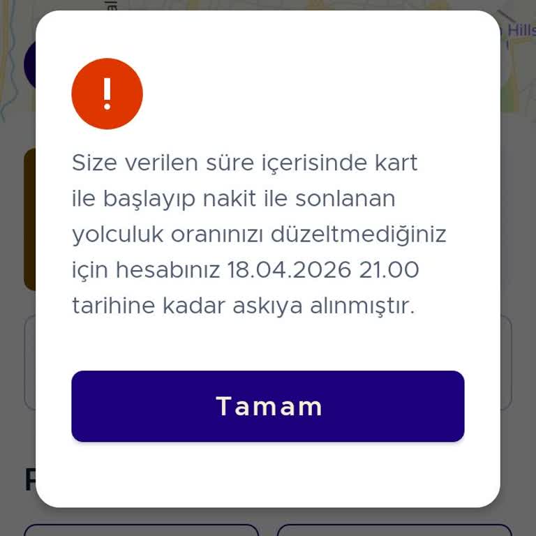 Taksi Uygulamasında Bilgisizlik Nedeniyle Haksız Ceza
