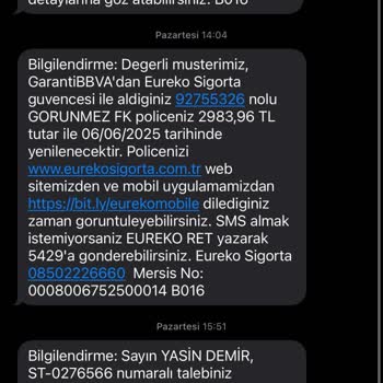 İptal Edilen Poliçenin Yenilenmesi Ve Para İadesi Talebi