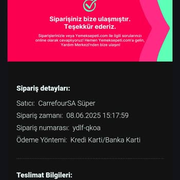 Yemek Sepeti Market Siparişim Gecikti Ve Sonunda İptal Edildi