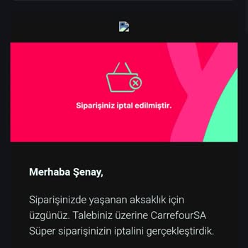 Yemek Sepeti Market Siparişim Gecikti Ve Sonunda İptal Edildi